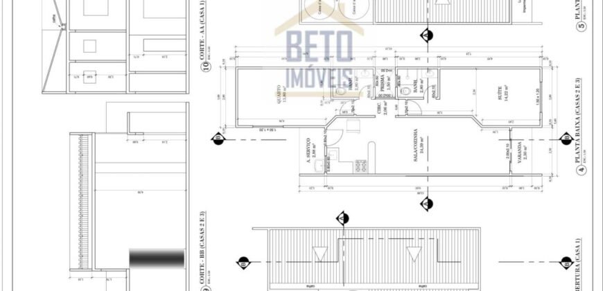 Casa Duplex para venda 126 m² 3 qtos | Lot. Atlântivo Norte – Ajuda de Cima – Macaé/ RJ